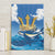 Barbados Independence Day Canvas Wall Art Gold Trident and Flying Fish - Wonder Print Shop