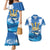 Barbados Independence Day Couples Matching Mermaid Dress and Hawaiian Shirt Gold Trident and Flying Fish - Wonder Print Shop