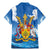 Barbados Independence Day Family Matching Mermaid Dress and Hawaiian Shirt Gold Trident and Flying Fish - Wonder Print Shop