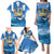 Barbados Independence Day Family Matching Puletasi and Hawaiian Shirt Gold Trident and Flying Fish - Wonder Print Shop