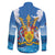 Barbados Independence Day Family Matching Puletasi and Hawaiian Shirt Gold Trident and Flying Fish - Wonder Print Shop