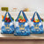 Barbados Independence Day Grocery Bag Gold Trident and Flying Fish - Wonder Print Shop