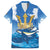 Barbados Independence Day Hawaiian Shirt Gold Trident and Flying Fish - Wonder Print Shop