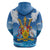 Barbados Independence Day Hoodie Gold Trident and Flying Fish - Wonder Print Shop