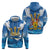 Barbados Independence Day Hoodie Gold Trident and Flying Fish - Wonder Print Shop