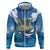Barbados Independence Day Hoodie Gold Trident and Flying Fish - Wonder Print Shop