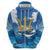Barbados Independence Day Hoodie Gold Trident and Flying Fish - Wonder Print Shop