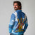Barbados Independence Day Long Sleeve Polo Shirt Gold Trident and Flying Fish - Wonder Print Shop