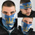 Barbados Independence Day Neck Gaiter Gold Trident and Flying Fish - Wonder Print Shop