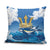 Barbados Independence Day Pillow Cover Gold Trident and Flying Fish - Wonder Print Shop