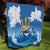 Barbados Independence Day Quilt Gold Trident and Flying Fish - Wonder Print Shop