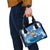Barbados Independence Day Shoulder Handbag Gold Trident and Flying Fish - Wonder Print Shop
