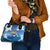 Barbados Independence Day Shoulder Handbag Gold Trident and Flying Fish - Wonder Print Shop