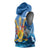 Barbados Independence Day Sleeveless Hoodie Gold Trident and Flying Fish - Wonder Print Shop