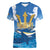 Barbados Independence Day Women V-Neck T-Shirt Gold Trident and Flying Fish - Wonder Print Shop