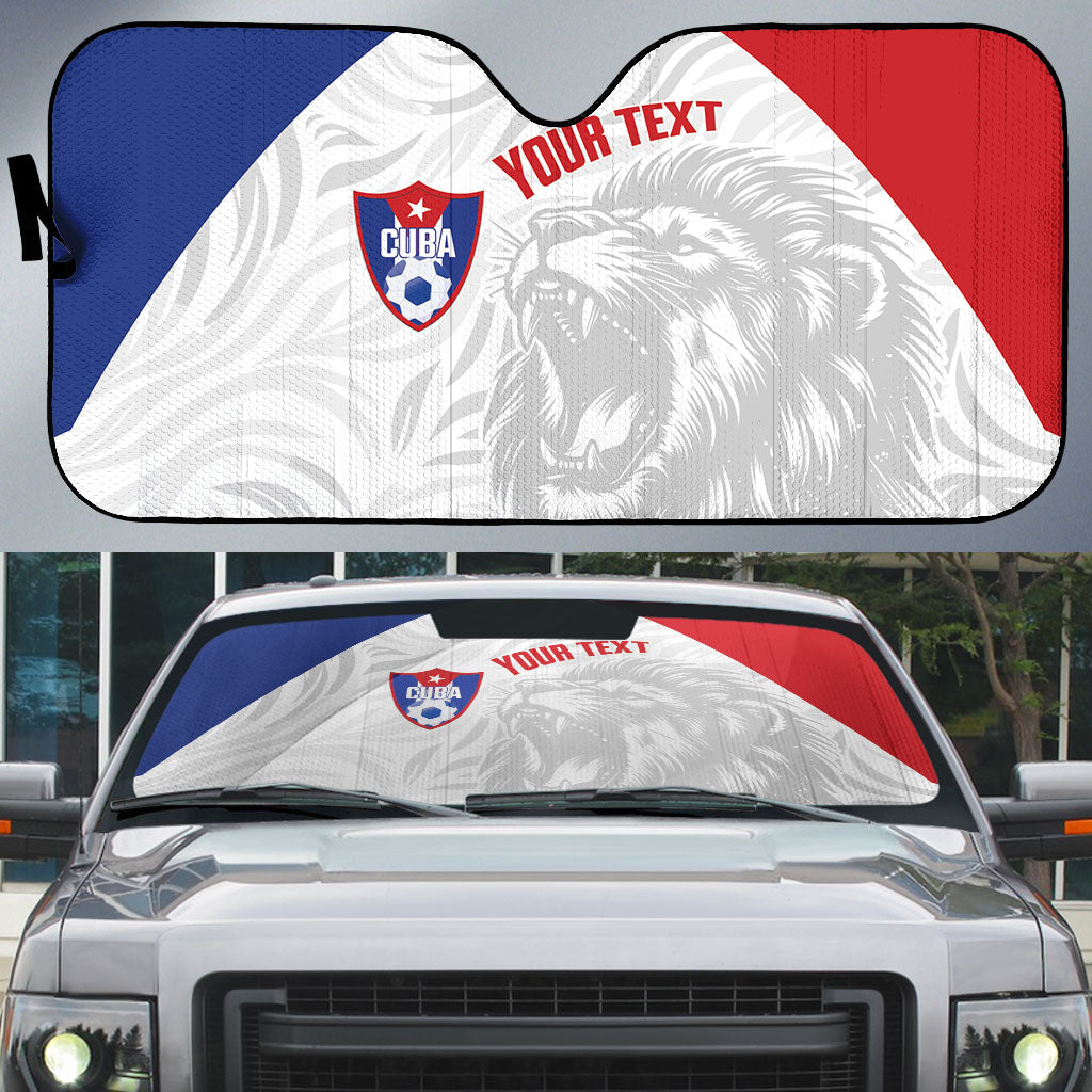 Cuba Football 2026 Custom Auto Sun Shade Vamos Los Leones del Caribe