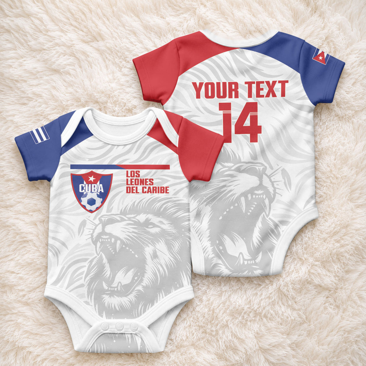 Cuba Football 2026 Custom Baby Onesie Vamos Los Leones del Caribe