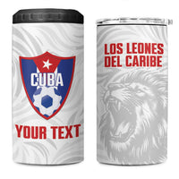 Cuba Football 2026 Custom 4 in 1 Can Cooler Tumbler Vamos Los Leones del Caribe
