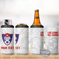 Cuba Football 2026 Custom 4 in 1 Can Cooler Tumbler Vamos Los Leones del Caribe