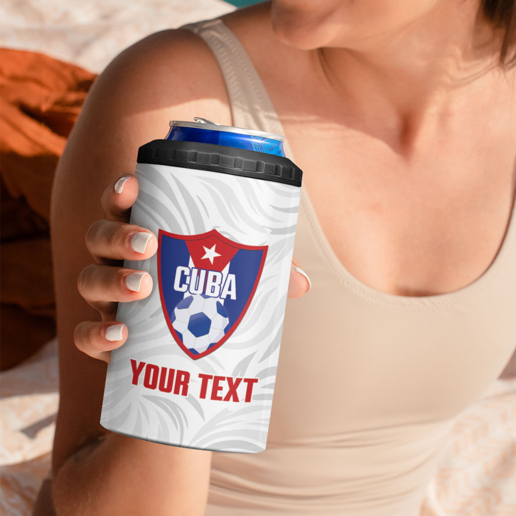 Cuba Football 2026 Custom 4 in 1 Can Cooler Tumbler Vamos Los Leones del Caribe