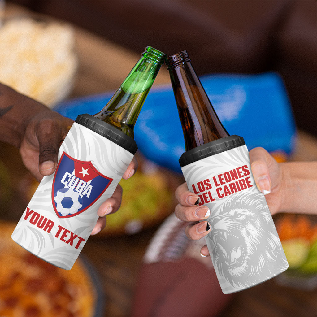 Cuba Football 2026 Custom 4 in 1 Can Cooler Tumbler Vamos Los Leones del Caribe