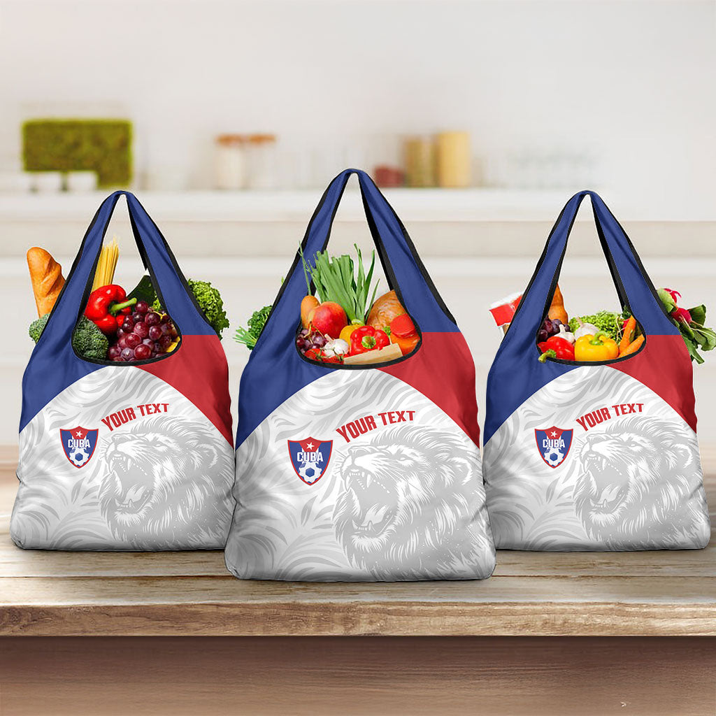 Cuba Football 2026 Custom Grocery Bag Vamos Los Leones del Caribe
