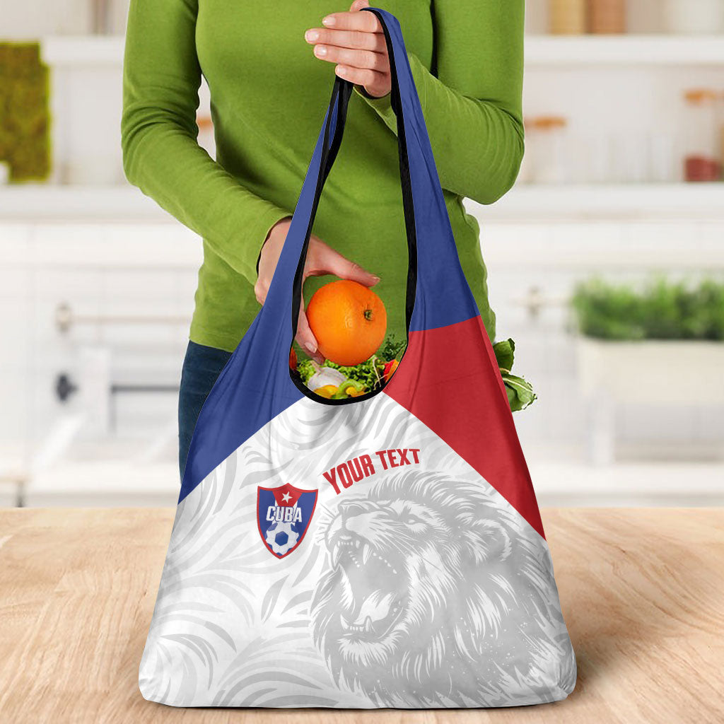 Cuba Football 2026 Custom Grocery Bag Vamos Los Leones del Caribe