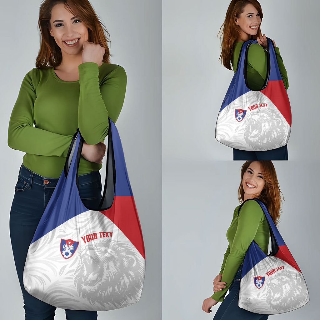 Cuba Football 2026 Custom Grocery Bag Vamos Los Leones del Caribe