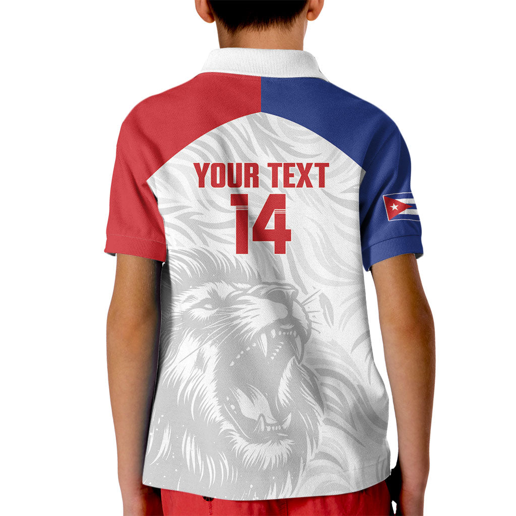Cuba Football 2026 Custom Kid Polo Shirt Vamos Los Leones del Caribe