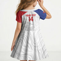 Cuba Football 2026 Custom Kid Short Sleeve Dress Vamos Los Leones del Caribe