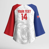 Cuba Football 2026 Custom Kimono Sleeve Blouse Vamos Los Leones del Caribe