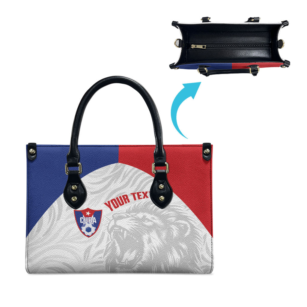 Cuba Football 2026 Custom Leather Bag Vamos Los Leones del Caribe