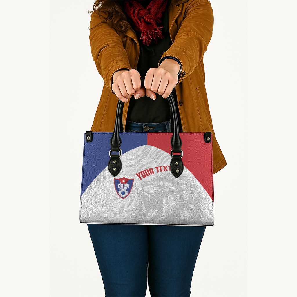 Cuba Football 2026 Custom Leather Bag Vamos Los Leones del Caribe