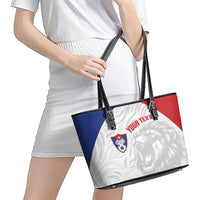 Cuba Football 2026 Custom Leather Tote Bag Vamos Los Leones del Caribe