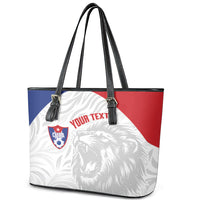 Cuba Football 2026 Custom Leather Tote Bag Vamos Los Leones del Caribe