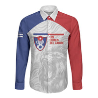 Cuba Football 2026 Custom Long Sleeve Button Shirt Vamos Los Leones del Caribe