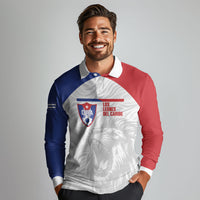 Cuba Football 2026 Custom Long Sleeve Polo Shirt Vamos Los Leones del Caribe