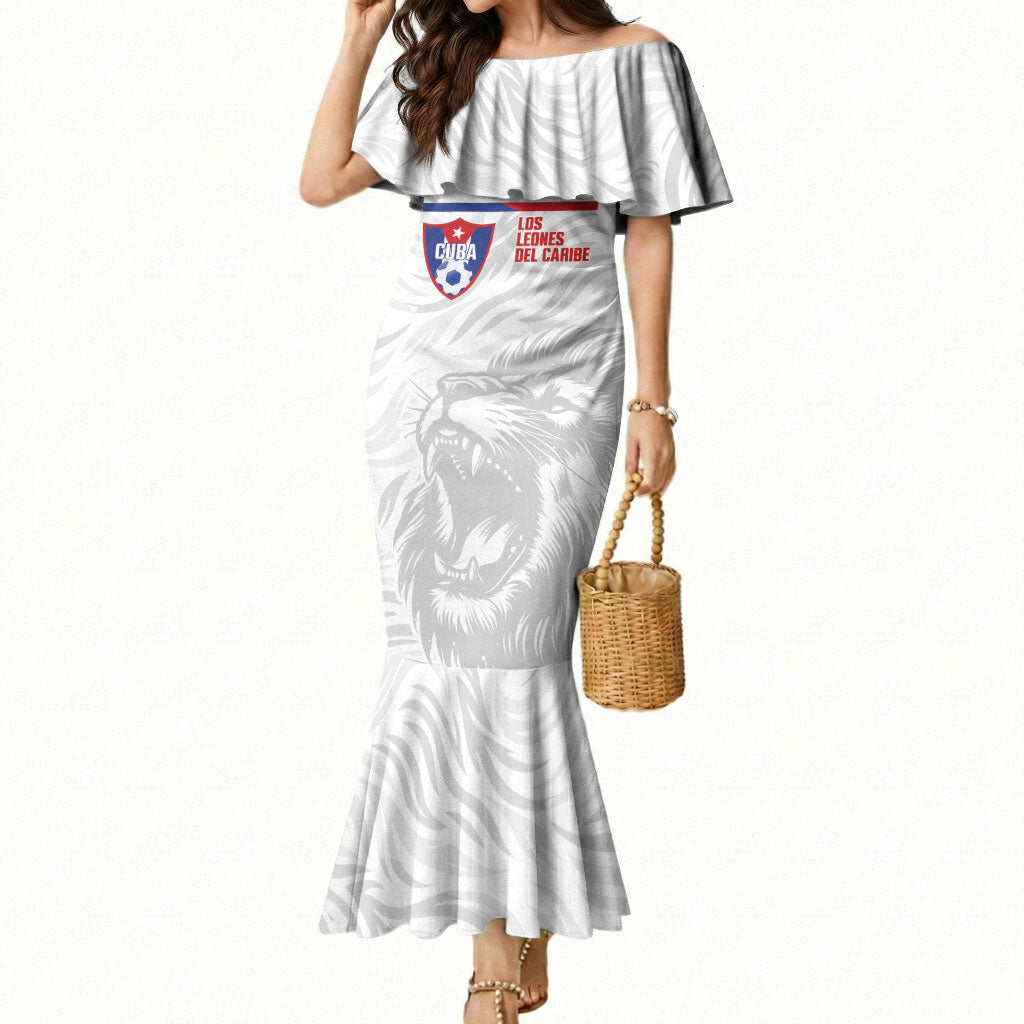 Cuba Football 2026 Custom Mermaid Dress Vamos Los Leones del Caribe