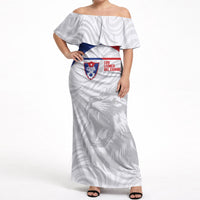 Cuba Football 2026 Custom Off Shoulder Maxi Dress Vamos Los Leones del Caribe