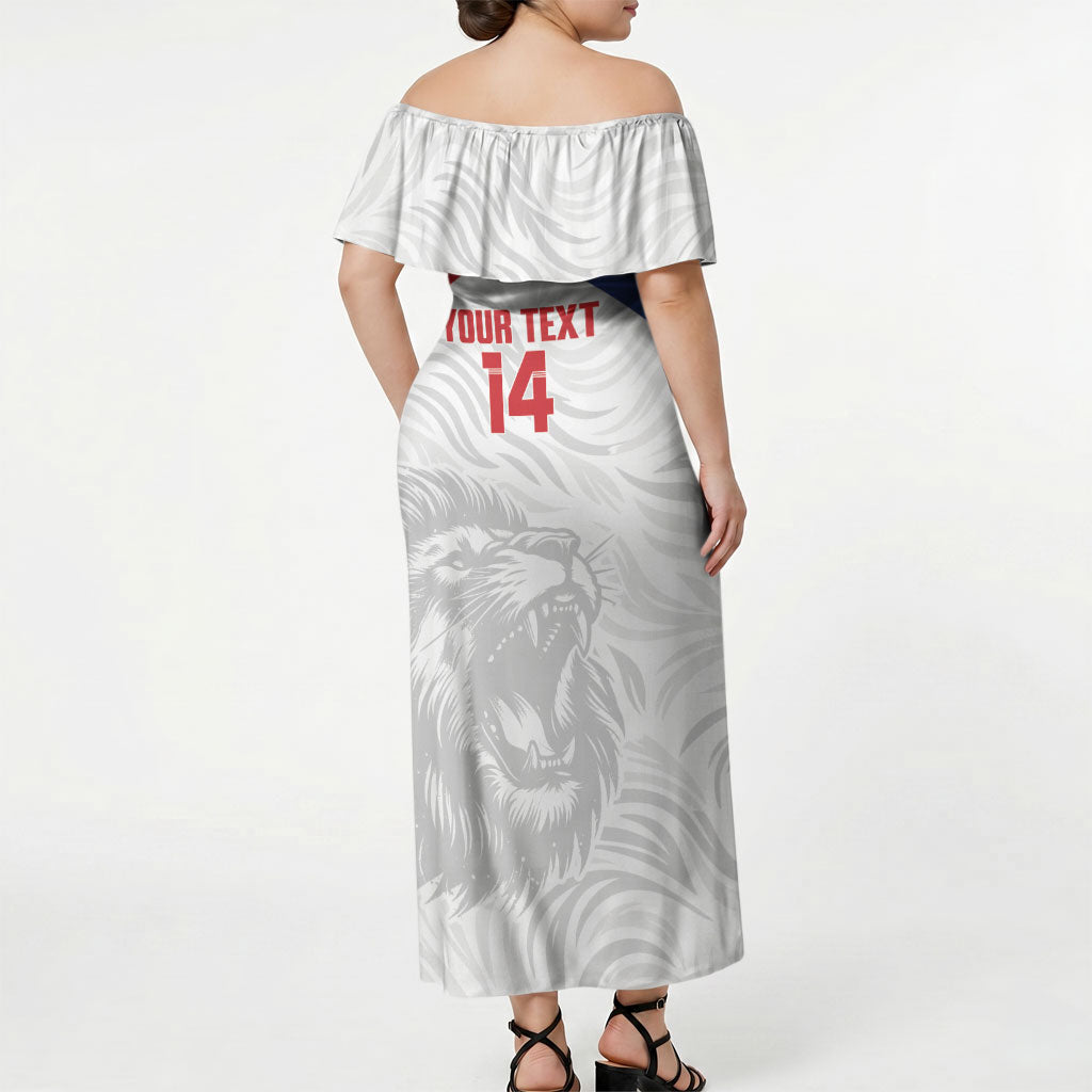 Cuba Football 2026 Custom Off Shoulder Maxi Dress Vamos Los Leones del Caribe