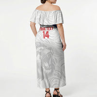 Cuba Football 2026 Custom Off Shoulder Maxi Dress Vamos Los Leones del Caribe