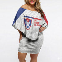 Cuba Football 2026 Custom Off Shoulder Short Dress Vamos Los Leones del Caribe