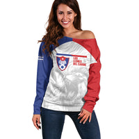 Cuba Football 2026 Custom Off Shoulder Sweater Vamos Los Leones del Caribe