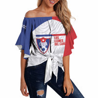 Cuba Football 2026 Custom Off Shoulder Wrap Waist Top Vamos Los Leones del Caribe