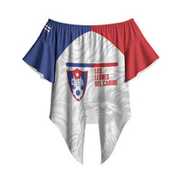 Cuba Football 2026 Custom Off Shoulder Wrap Waist Top Vamos Los Leones del Caribe
