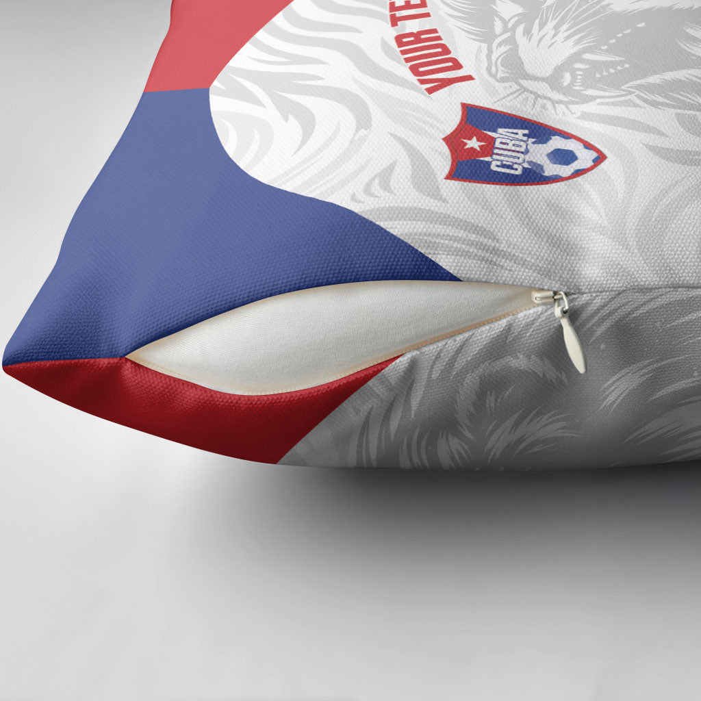 Cuba Football 2026 Custom Pillow Cover Vamos Los Leones del Caribe