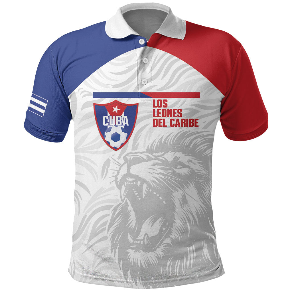 Cuba Football 2026 Custom Polo Shirt Vamos Los Leones del Caribe