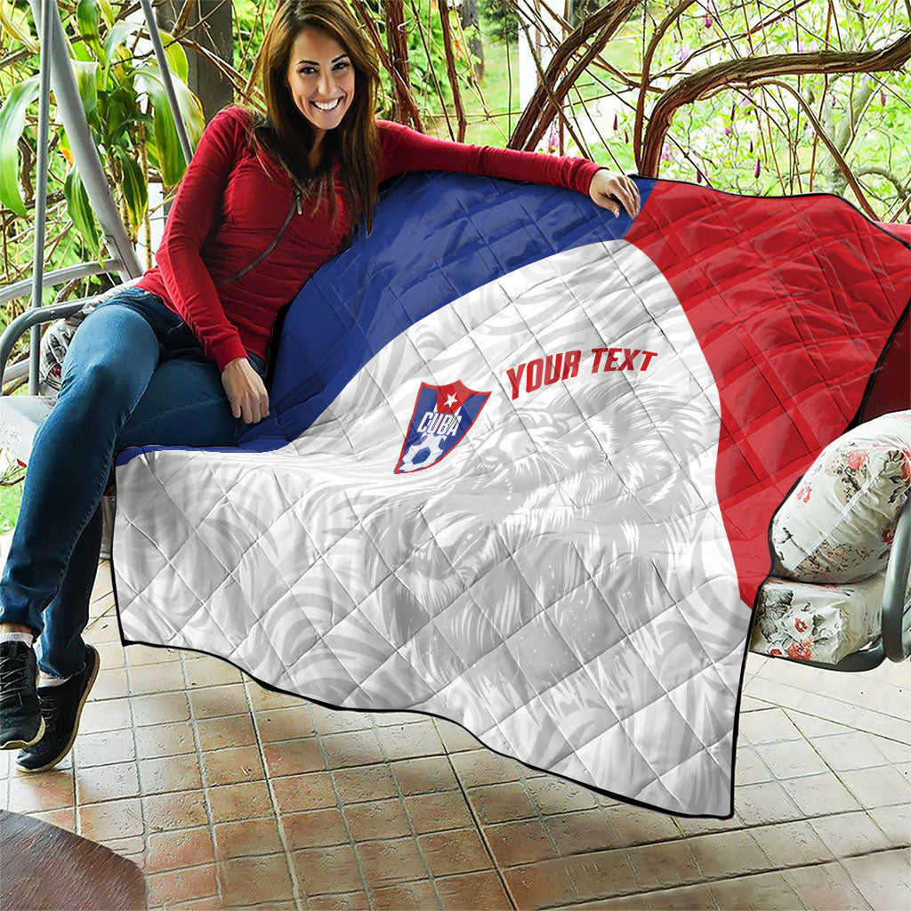 Cuba Football 2026 Custom Quilt Vamos Los Leones del Caribe