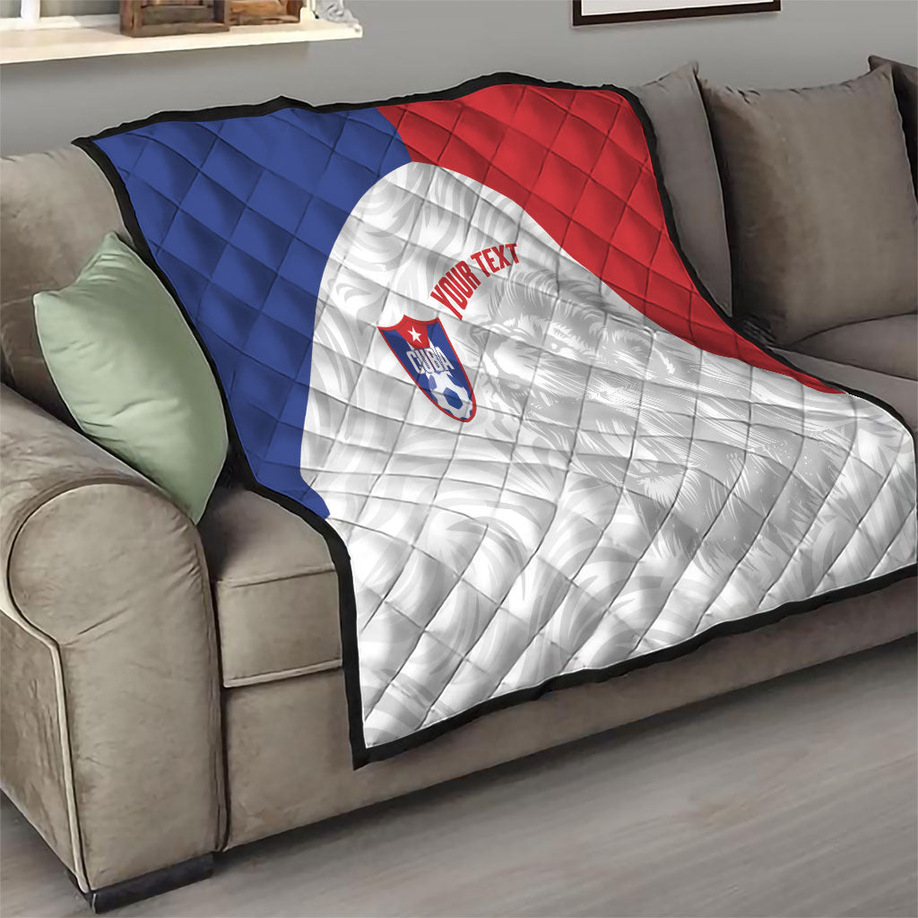 Cuba Football 2026 Custom Quilt Vamos Los Leones del Caribe
