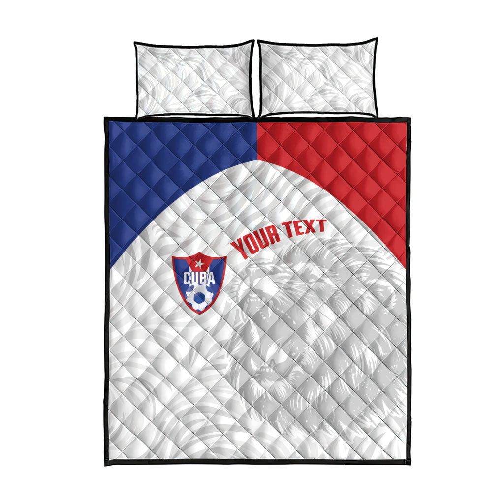 Cuba Football 2026 Custom Quilt Bed Set Vamos Los Leones del Caribe